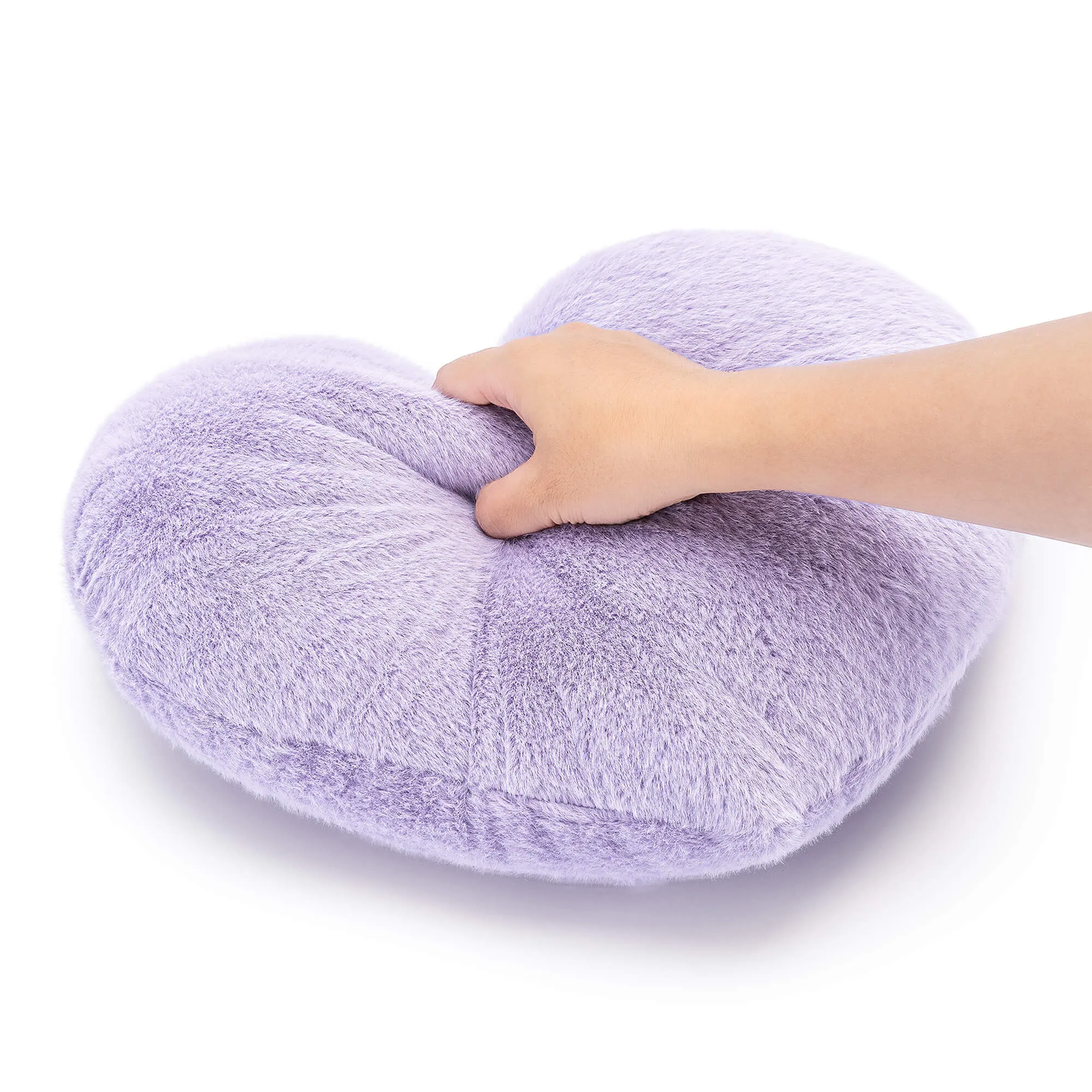 Gloveleya 17-inch Fashion Mink Velvet Plush Toy Love Heart Kids Pillow Purple