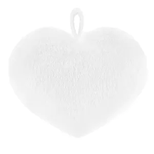 Gloveleya 17-inch Fashion Mink Velvet Plush Toy Love Heart Kids Pillow White