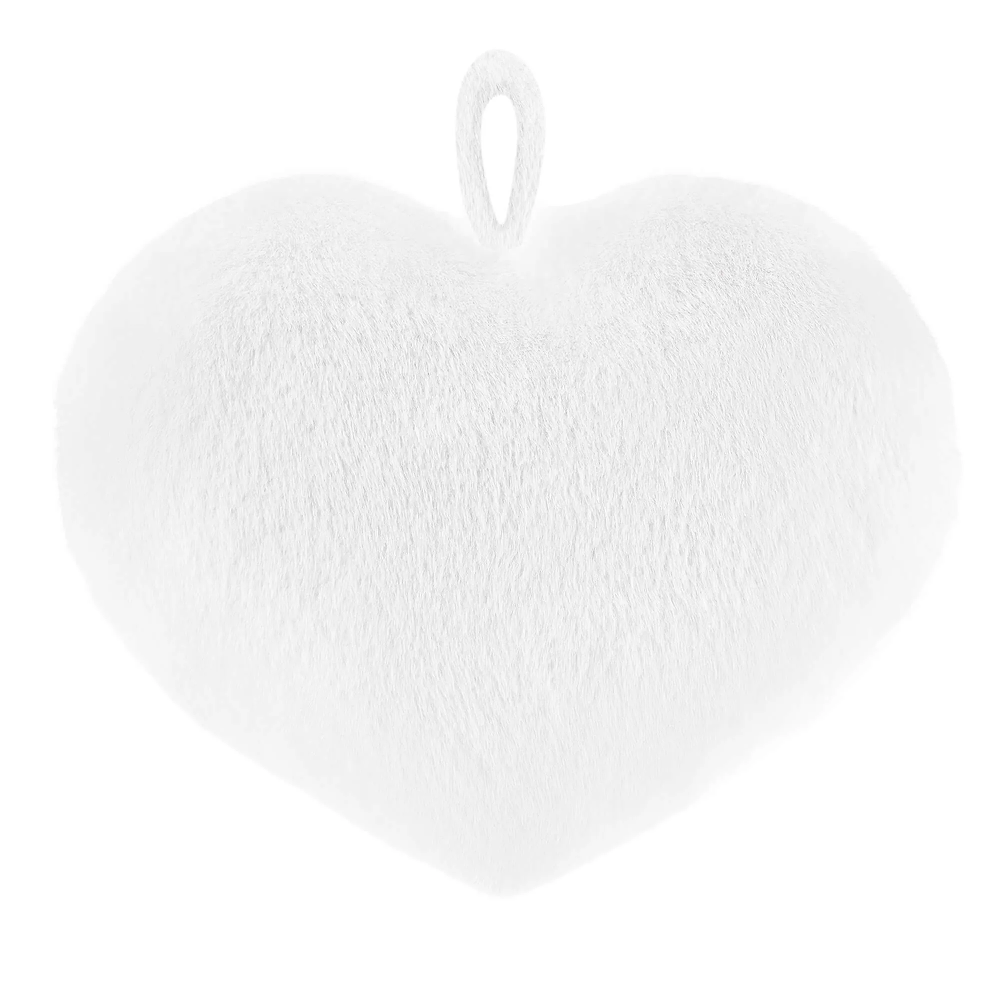 Gloveleya 17-inch Fashion Mink Velvet Plush Toy Love Heart Kids Pillow White