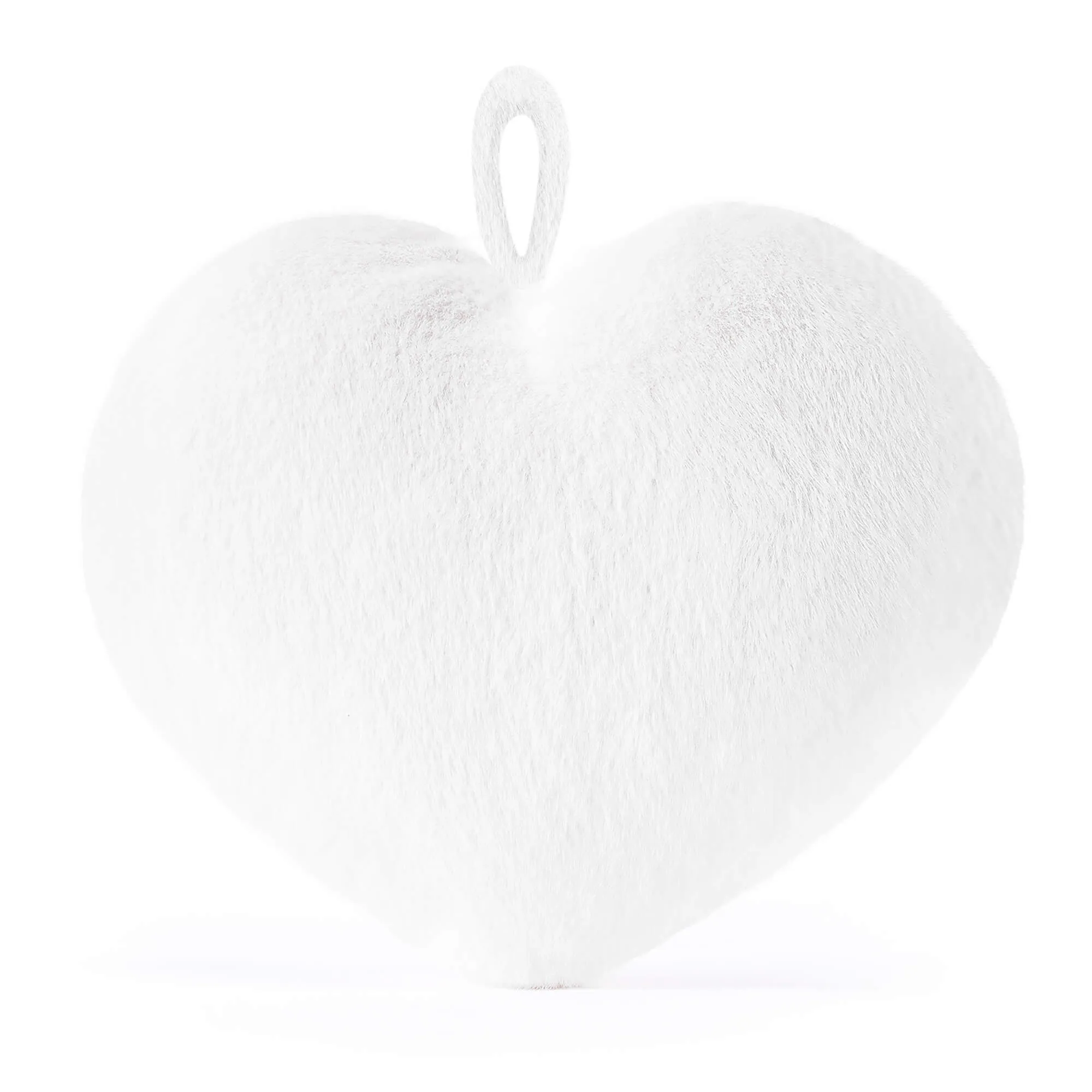 Gloveleya 17-inch Fashion Mink Velvet Plush Toy Love Heart Kids Pillow White