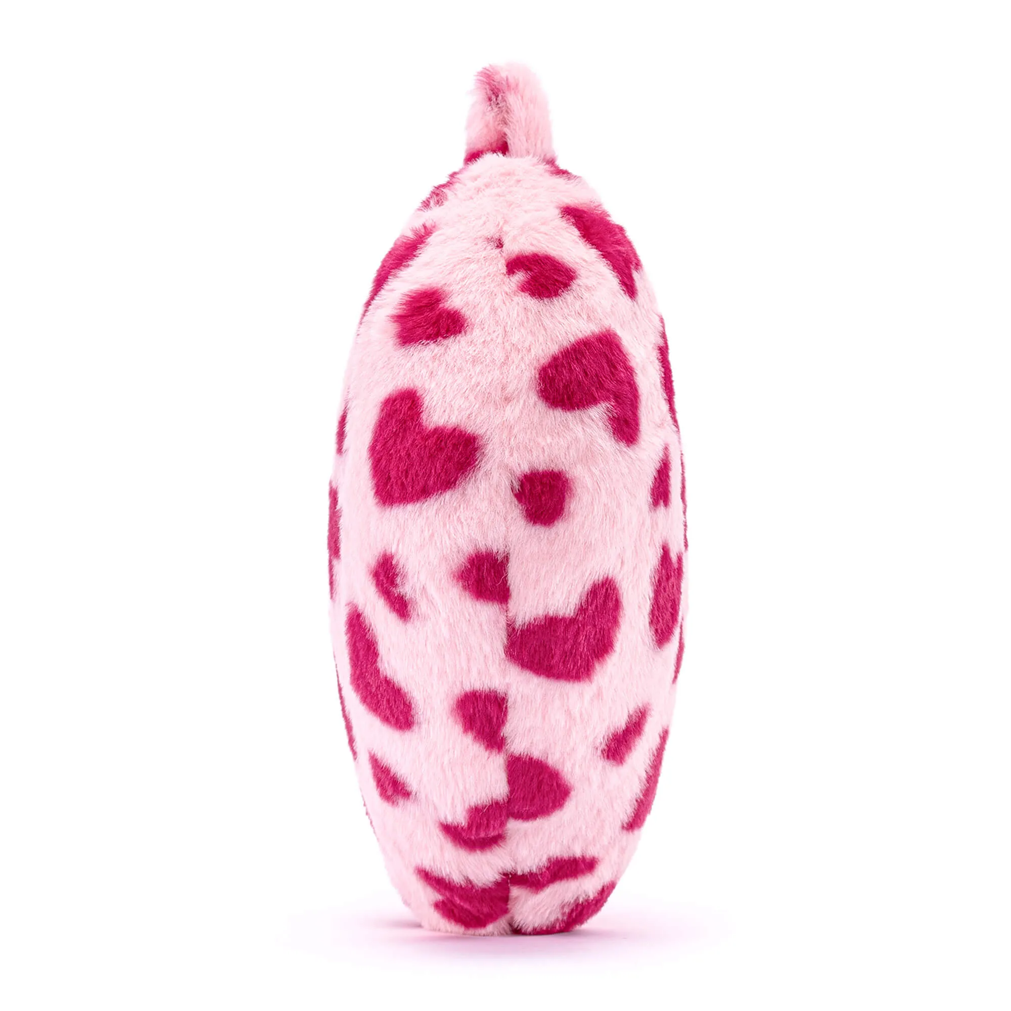Gloveleya 17-inch Plush Fashion Heart Pillow Rabbit Hair Kids Pillows Pink with Rose Heart Pattern