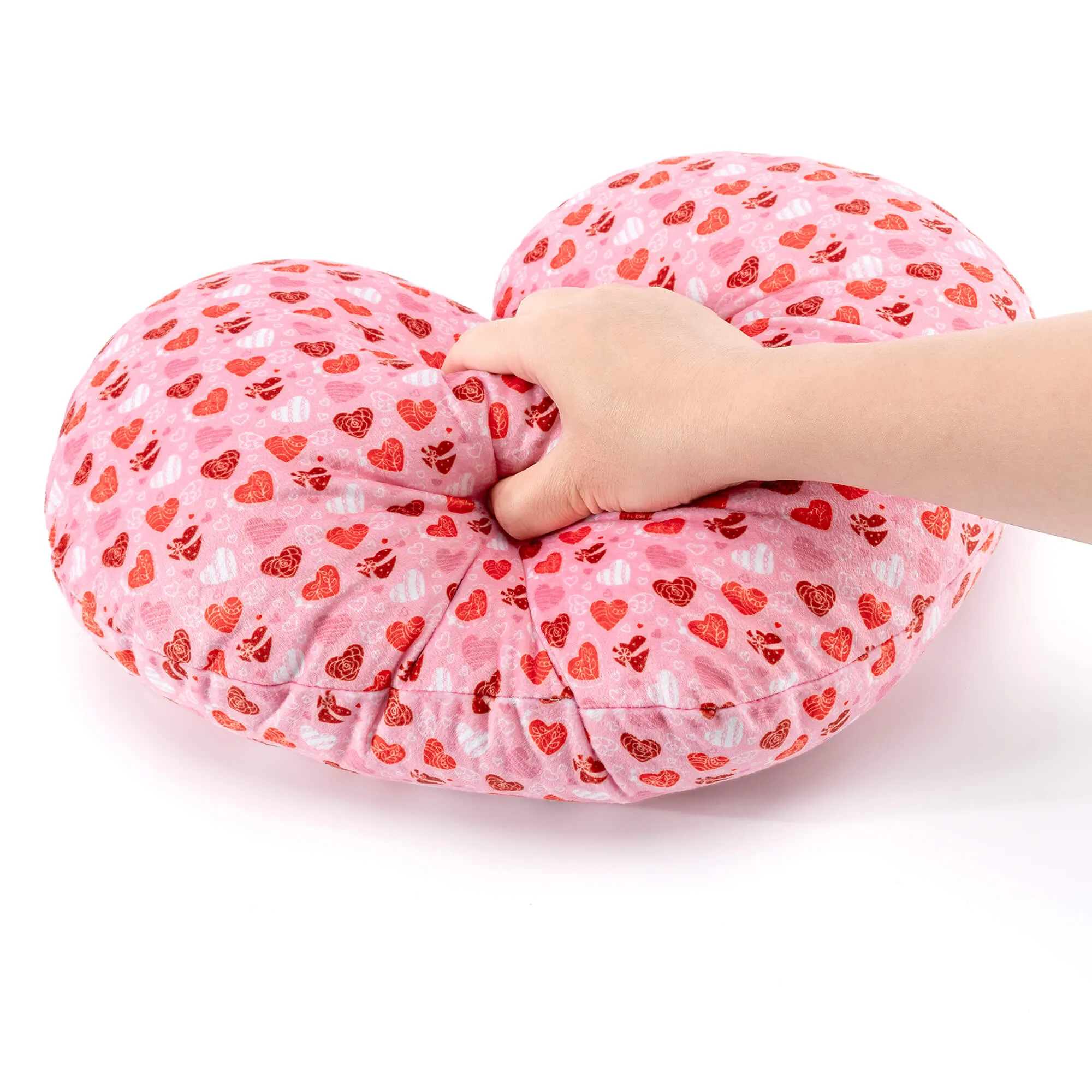 Gloveleya 17-inch Plush Fashion Toy Pillow Pattern Love Heart Printed Pillows Red