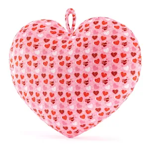 Gloveleya 17-inch Plush Fashion Toy Pillow Pattern Love Heart Printed Pillows Red