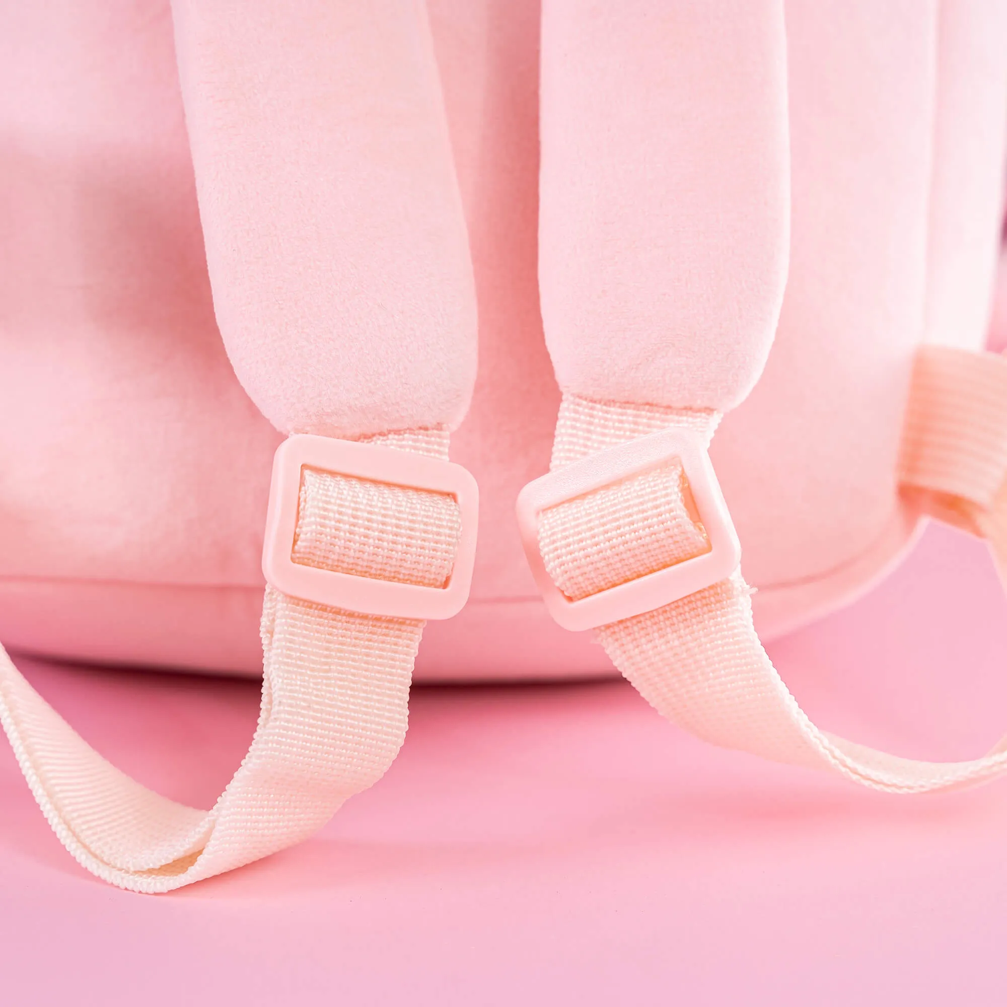 Gloveleya 9-inch Toddler Girls Backpack Girl Gifts Plush Backpack with Doll in Flocked Heart Skirt Pink
