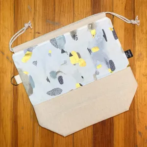 *Gold Spatter*  Zippered Knitting Project Bag- *Ready to Ship*