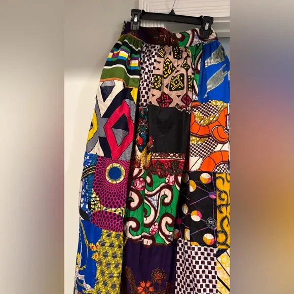 Grassfields Colorful Patchwork Maxi Skirt – Size UK 10 / US 6