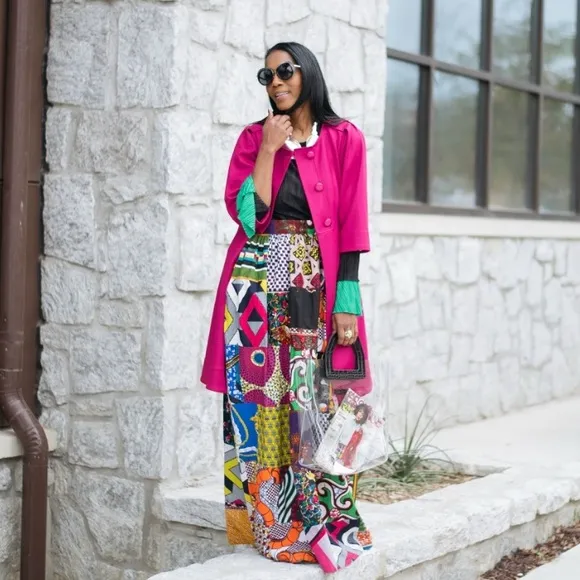 Grassfields Colorful Patchwork Maxi Skirt – Size UK 10 / US 6