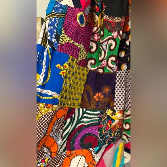 Grassfields Colorful Patchwork Maxi Skirt – Size UK 10 / US 6