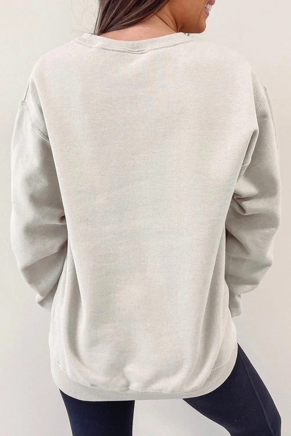 Gray HOWDY Graphic Drop Shoulder Sweatshirt