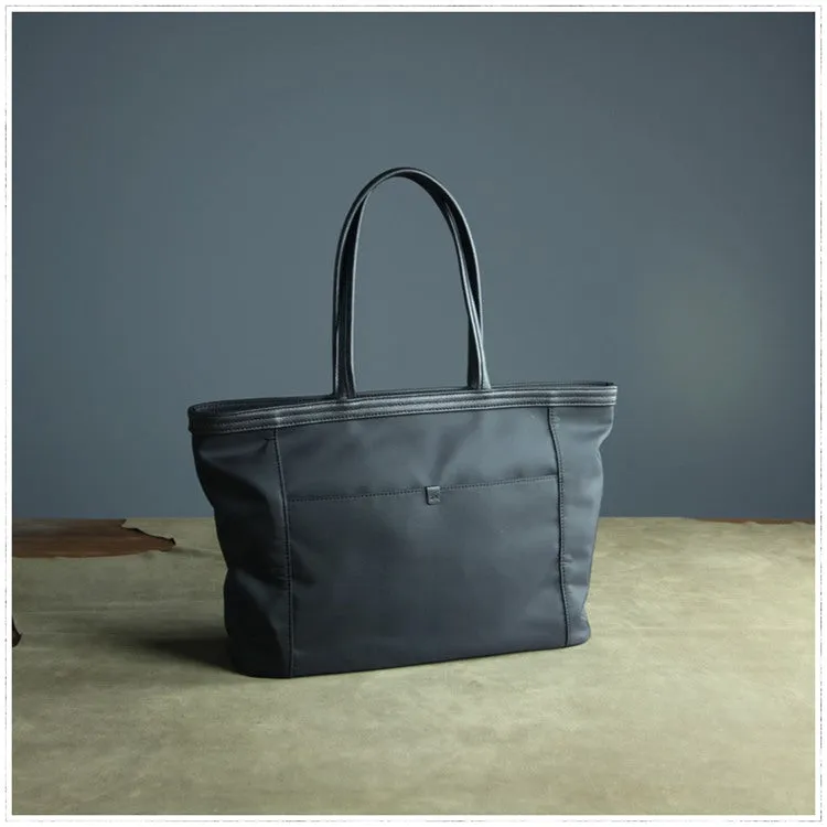 Gray Womens Nylon Shoulder Tote Womens Nylon Shoulder Tote Gray&Yellow Nylon Handbag Shoulder Purse for Ladies