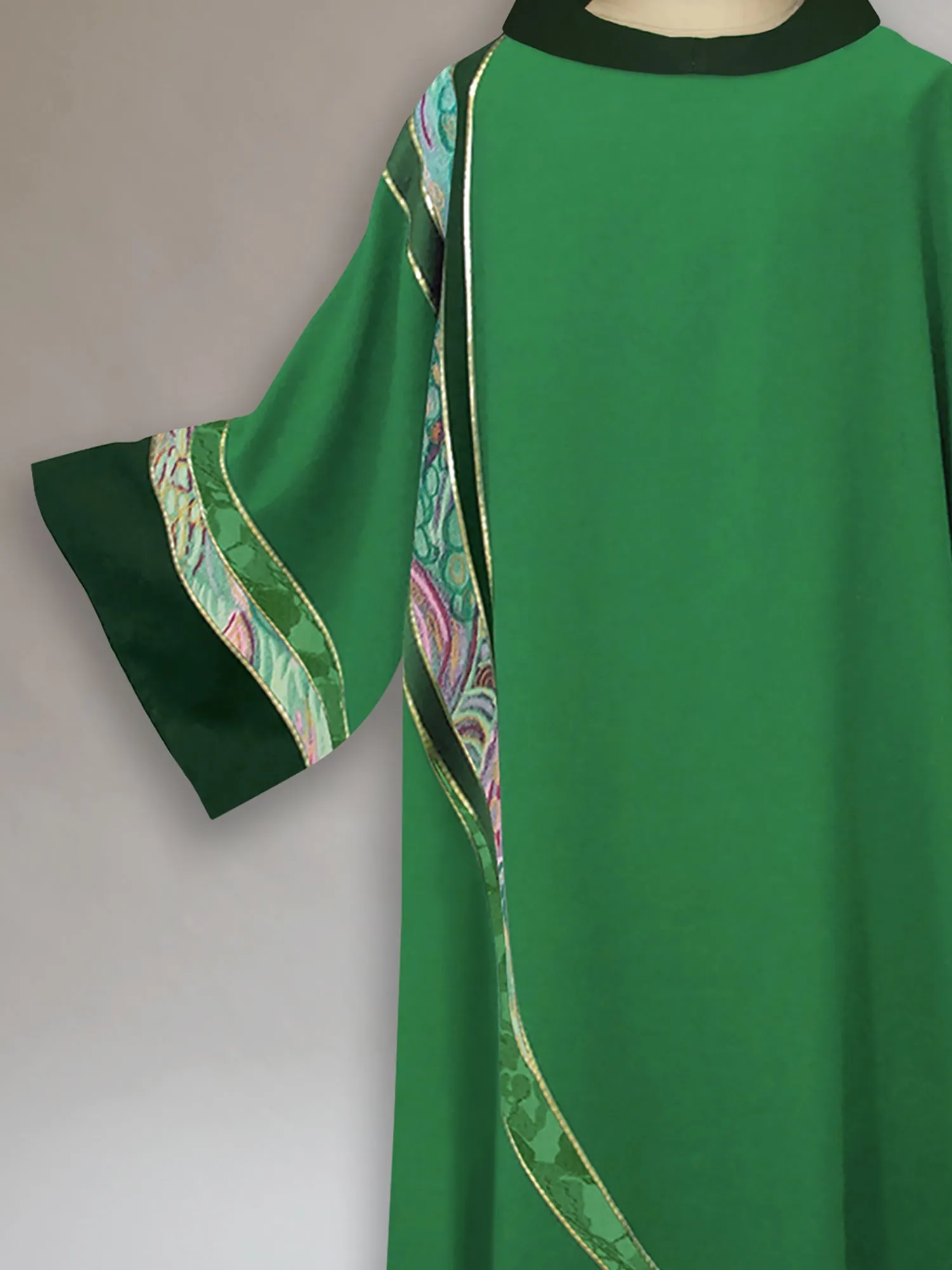 Green Curvilinear Dalmatic