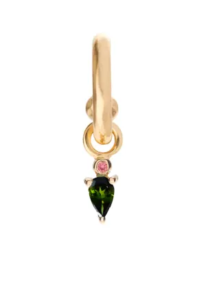 Green Tourmaline Droplet Earring