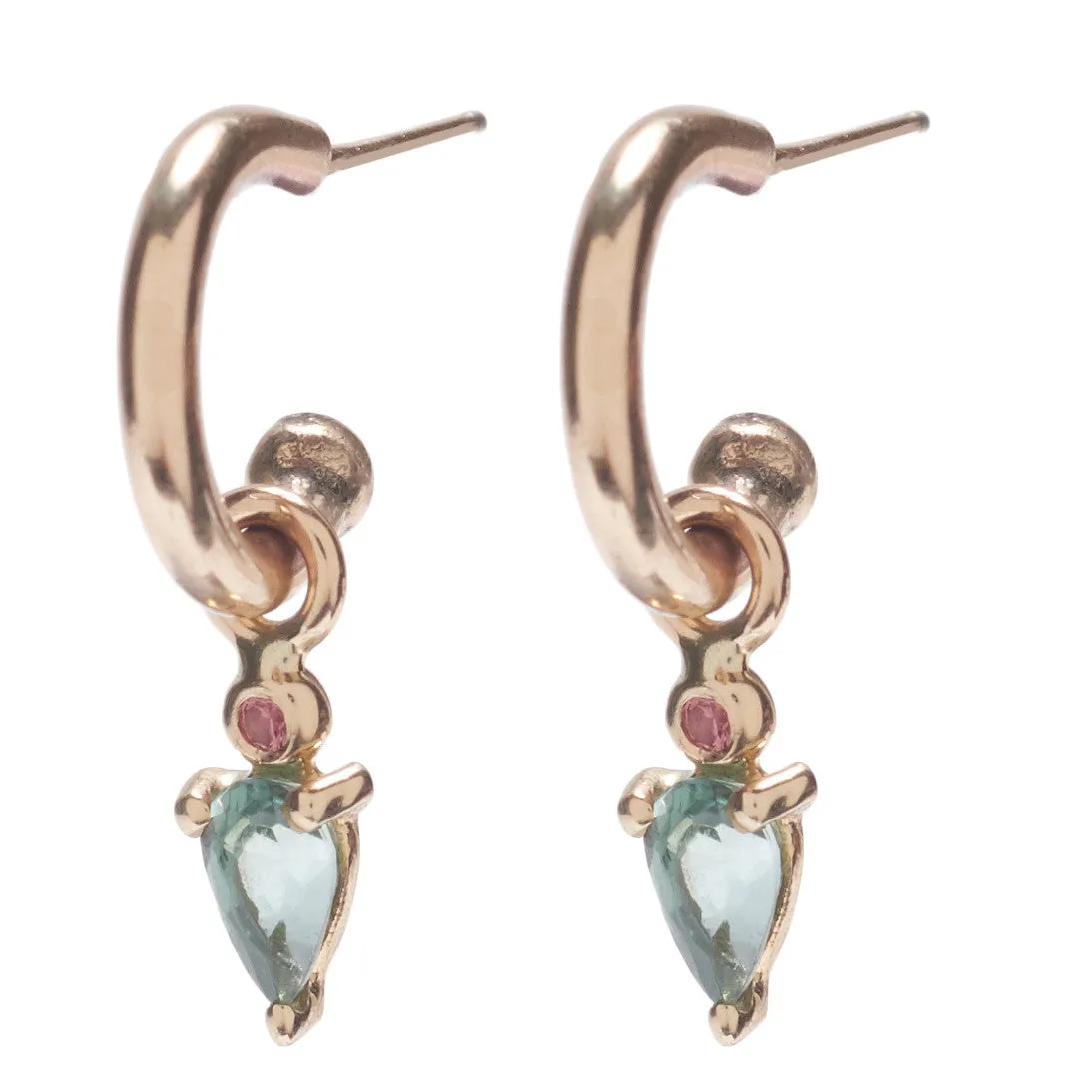 Green Tourmaline Droplet Earring