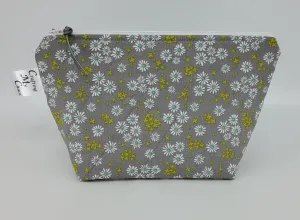 Grey Flowers - Notions Bag