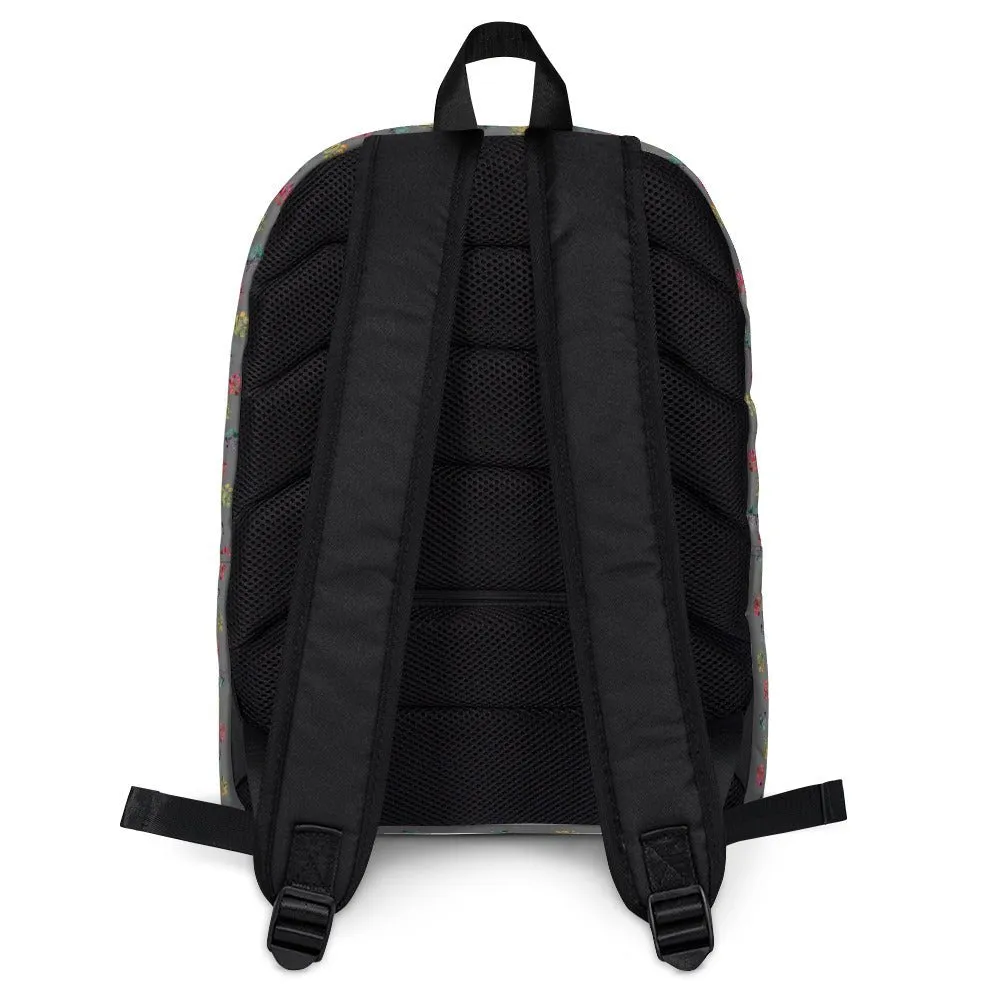 Grey Paw Prints Dog Backpack