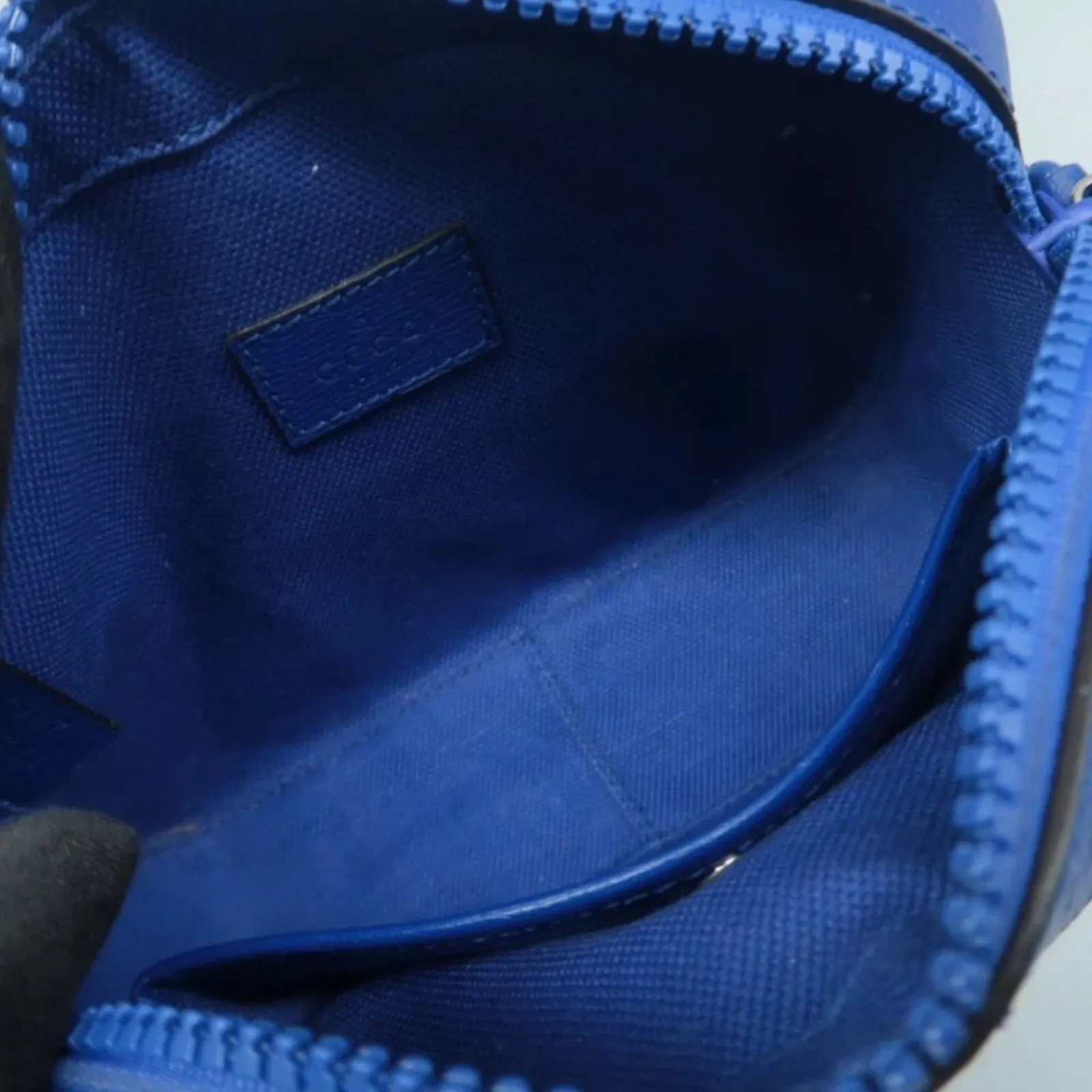GUCCI Blue Leather Crossbody Bag