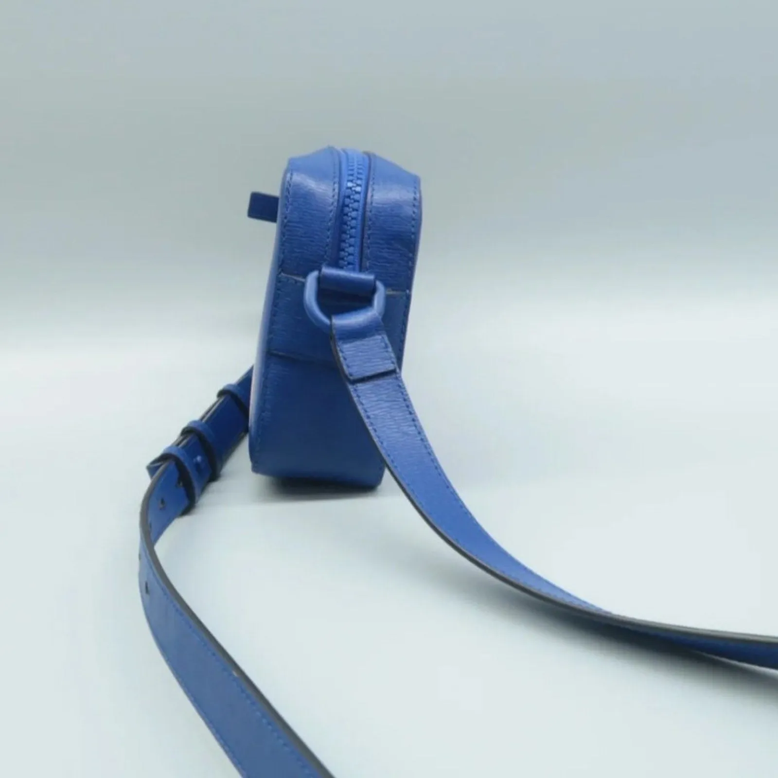 GUCCI Blue Leather Crossbody Bag