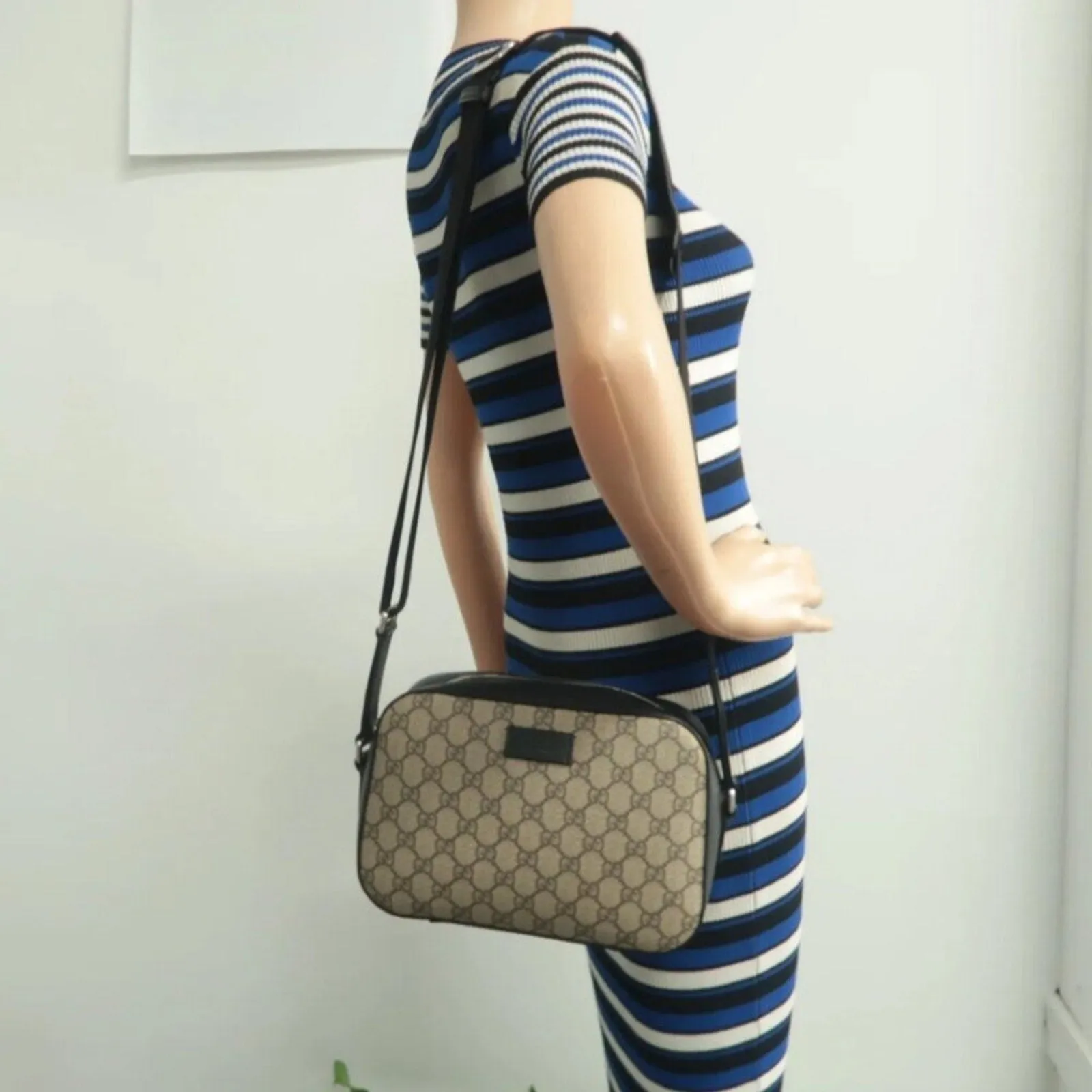 GUCCI Brown Canvas Shoulder Bag