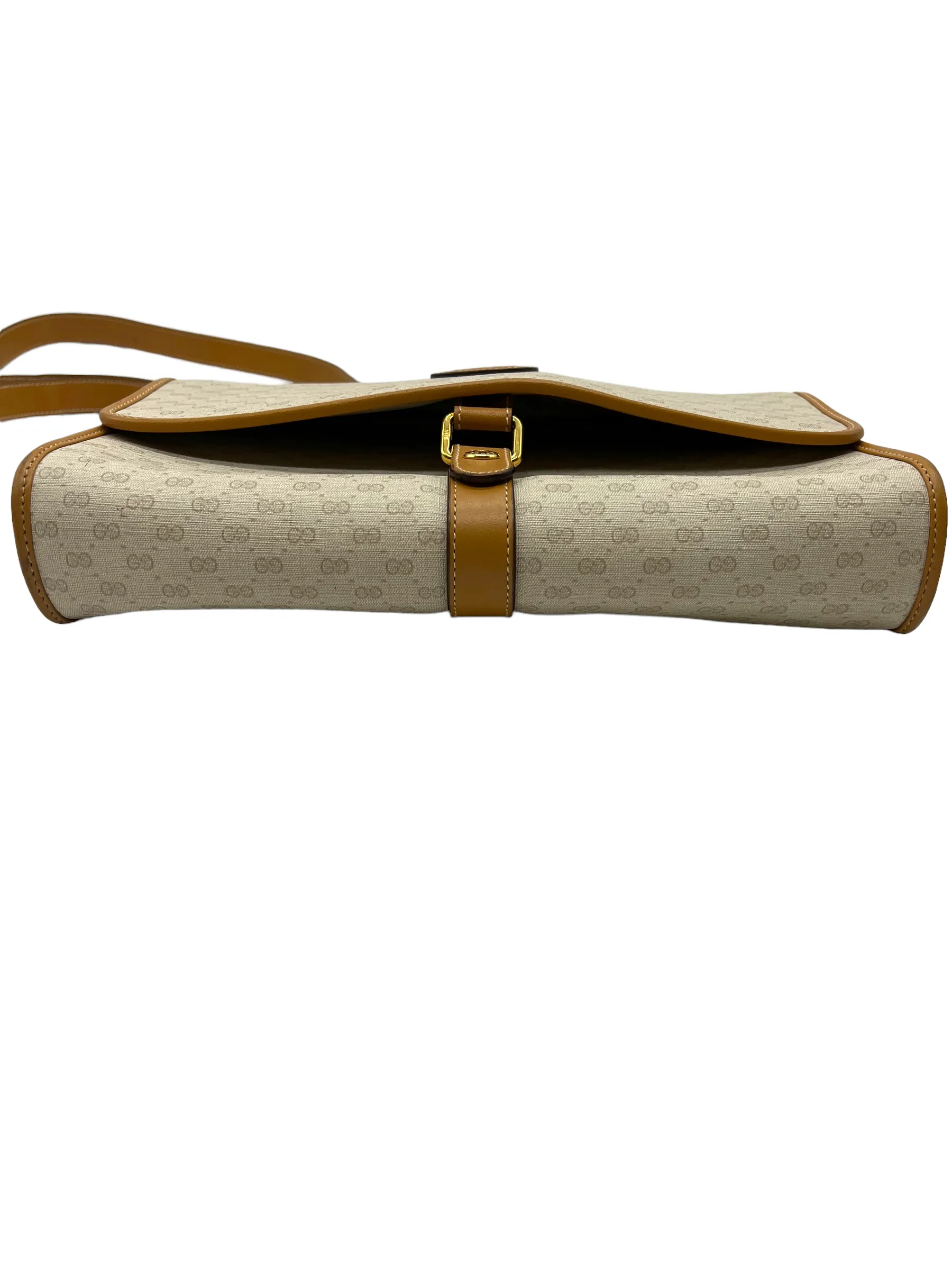 Gucci Cream Tan Vintage GG Crossbody Shoulder Bag