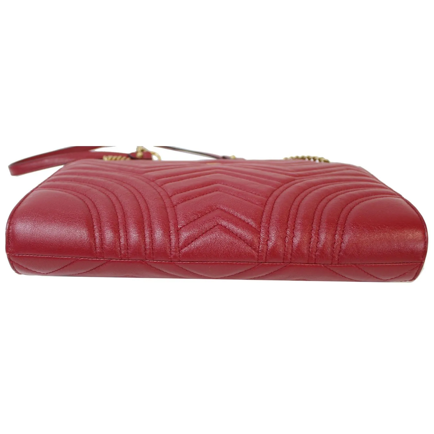 GUCCI GG Marmont Slim Calfskin Matelasse Shoulder Bag Cherry 524592