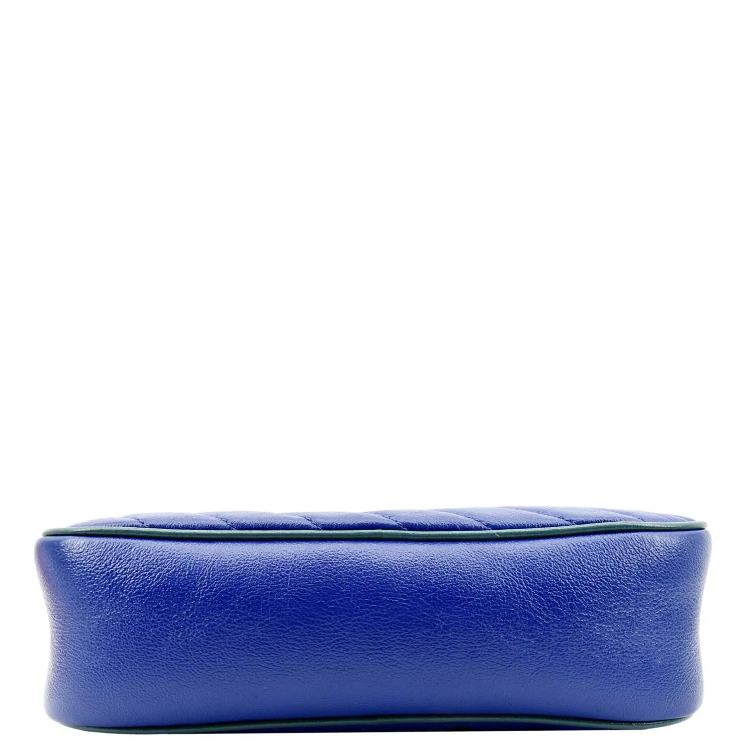 GUCCI GG Marmont Small Diagonal Leather Crossbody Bag Blue 447632