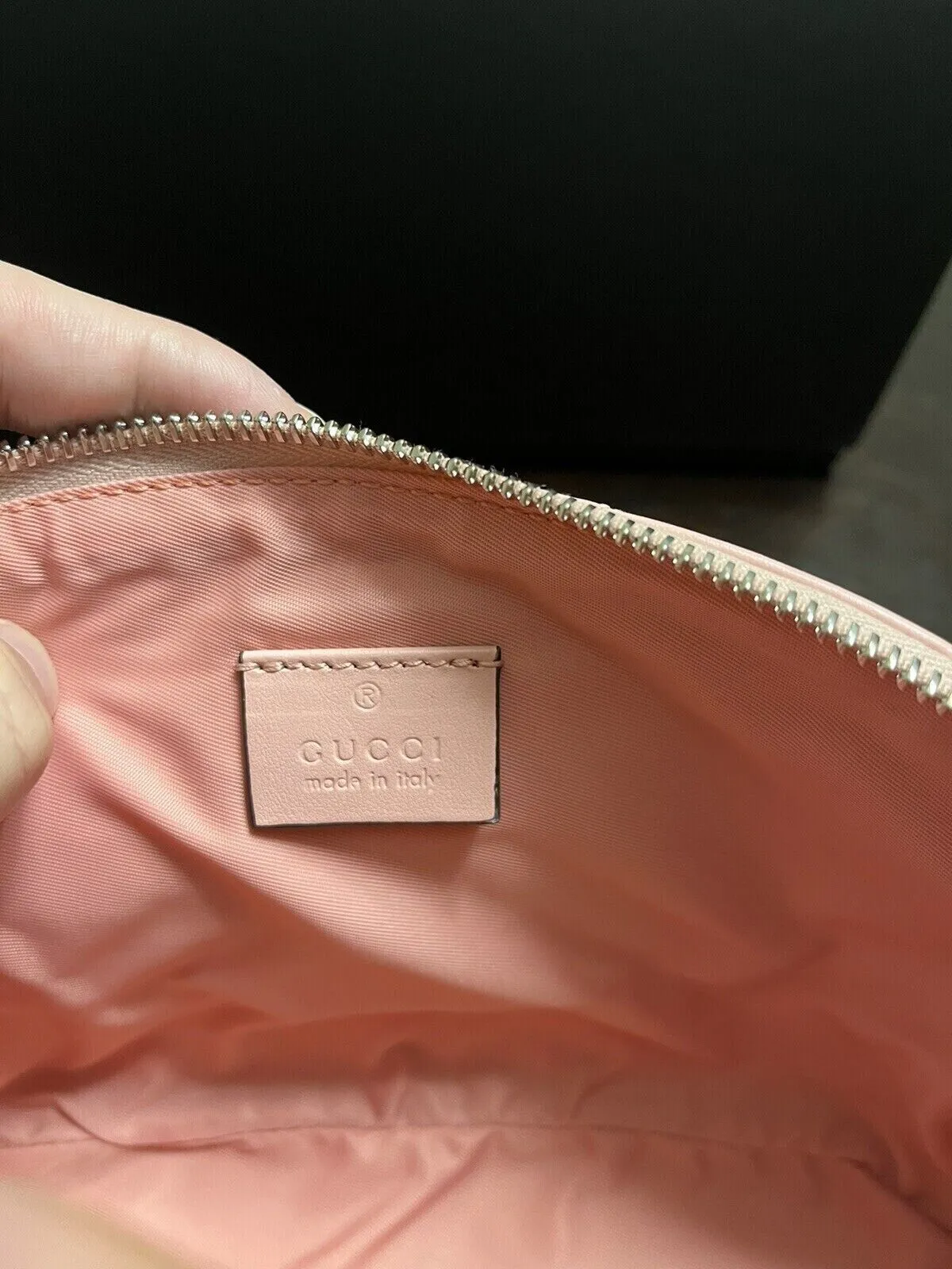 Gucci Marmont GG Pink Matelasse Pouch Clutch Leather Bag Handbag Purse New