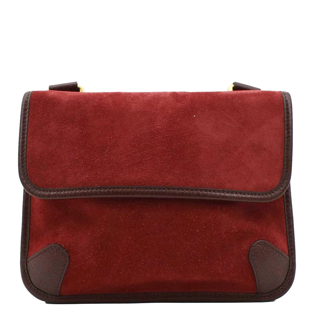 GUCCI Neo Vintage Suede Crossbody Bag Red 501050