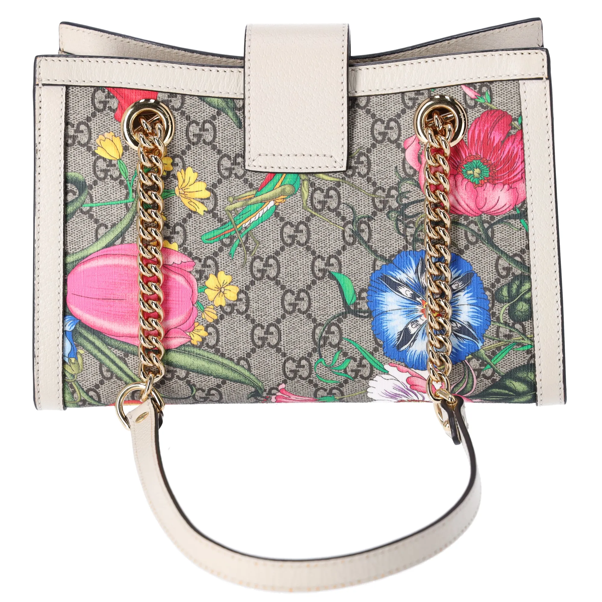 GUCCI Padlock GG Small Shoulder Bag 498156 Beige Cream Floral