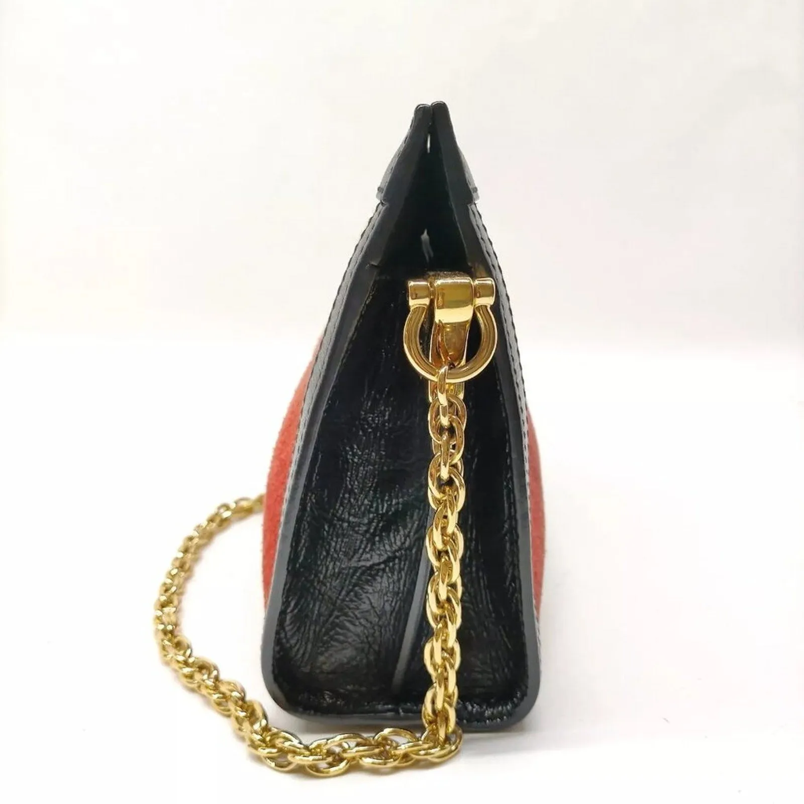 Gucci Sherry Line Red Suede Leather Shoulder Bag
