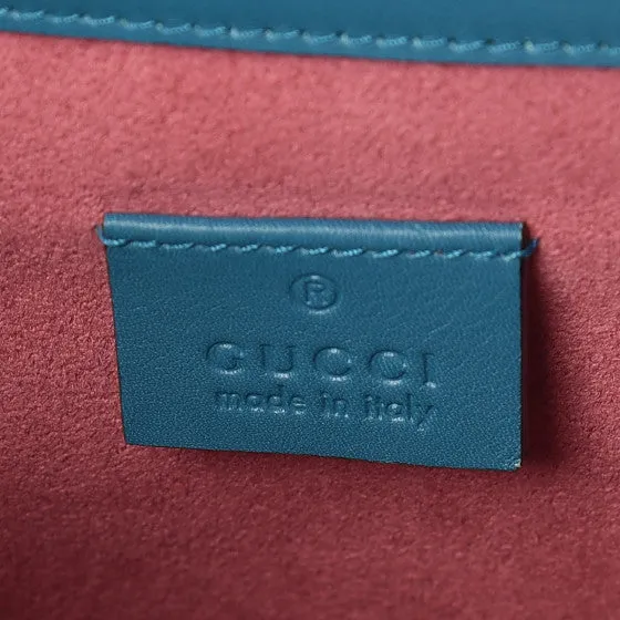 Gucci Small Dionysus Satin Shoulder Bag in Blue