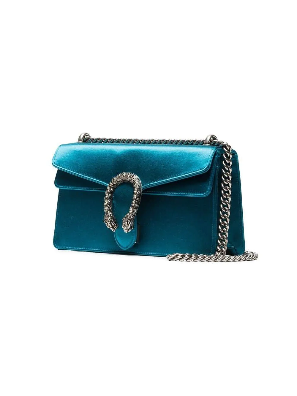 Gucci Small Dionysus Satin Shoulder Bag in Blue