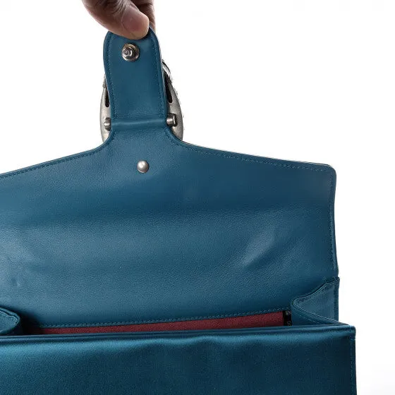 Gucci Small Dionysus Satin Shoulder Bag in Blue