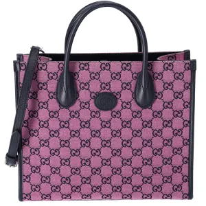 Gucci Small Retro Interlocking G Tote Monogram GG Multicolor Bag Pink