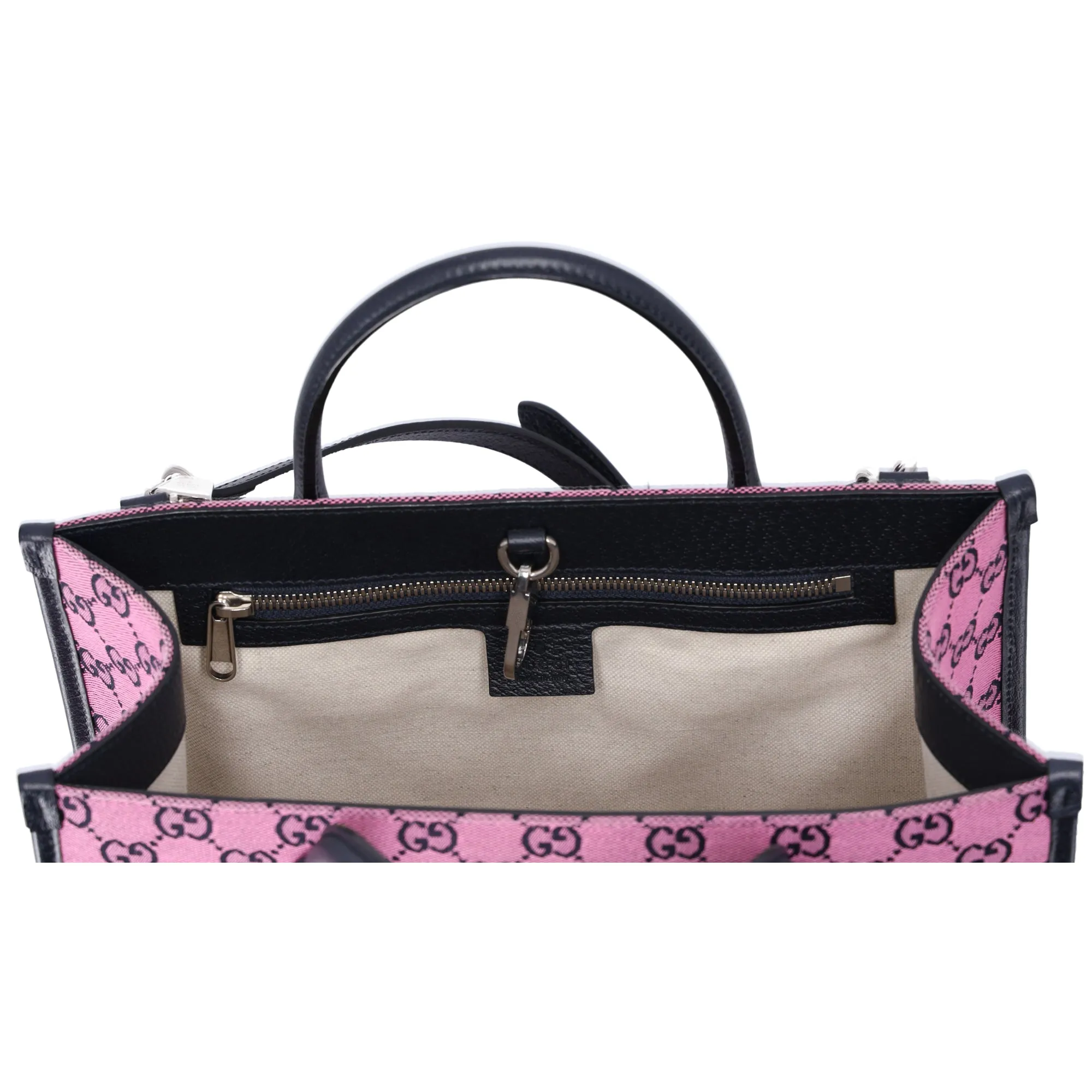 Gucci Small Retro Interlocking G Tote Monogram GG Multicolor Bag Pink