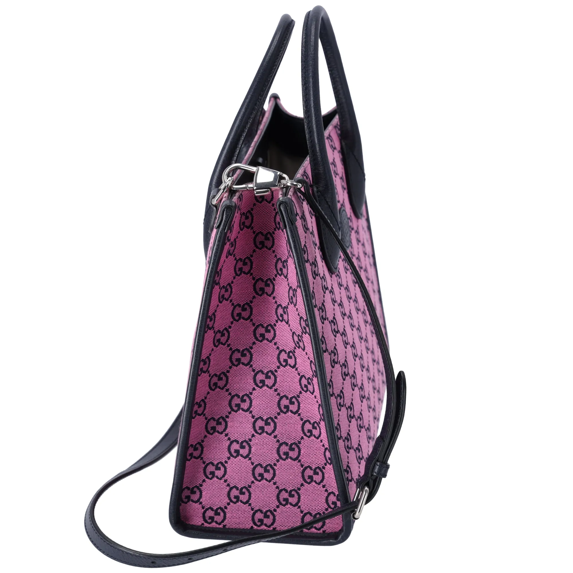 Gucci Small Retro Interlocking G Tote Monogram GG Multicolor Bag Pink