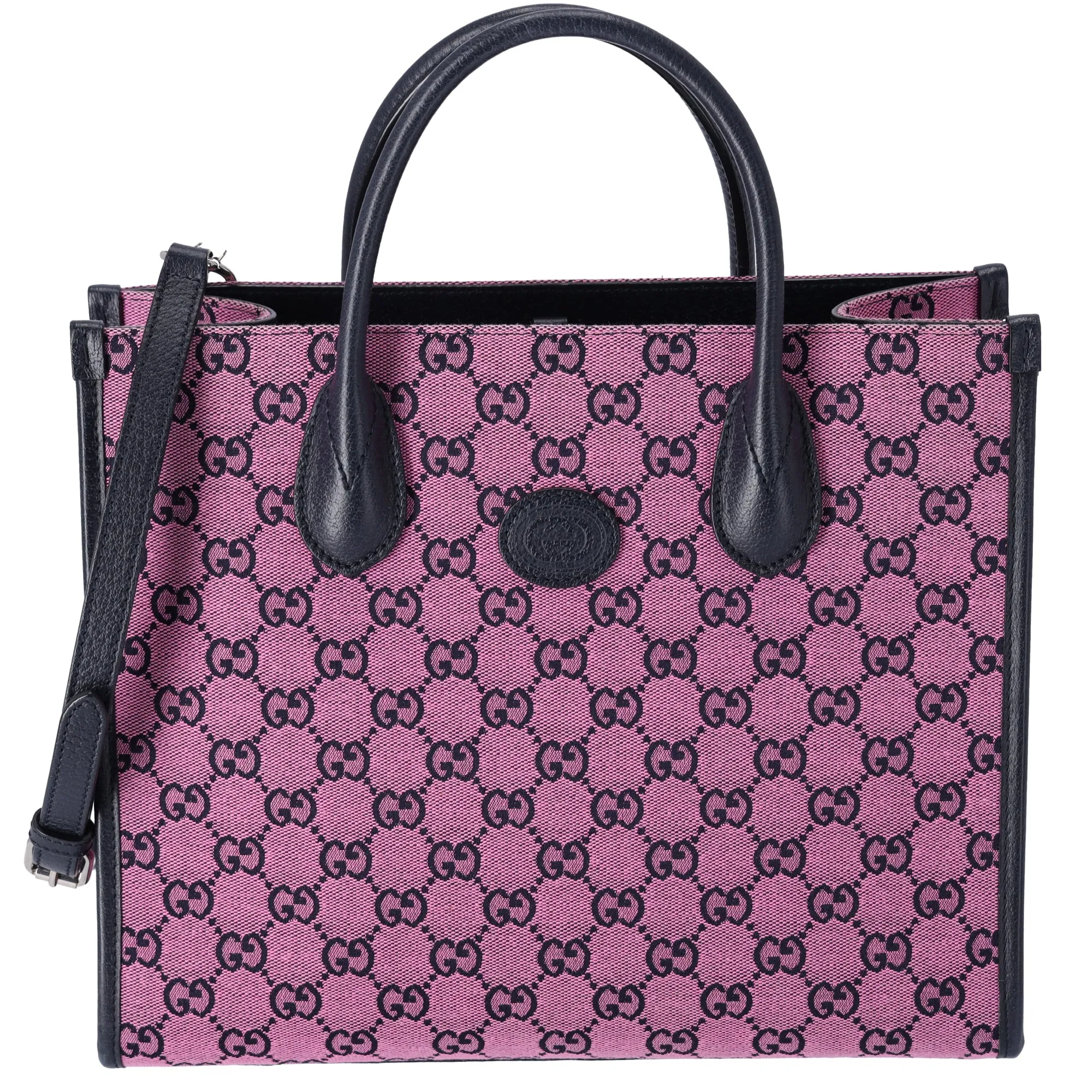 Gucci Small Retro Interlocking G Tote Monogram GG Multicolor Bag Pink