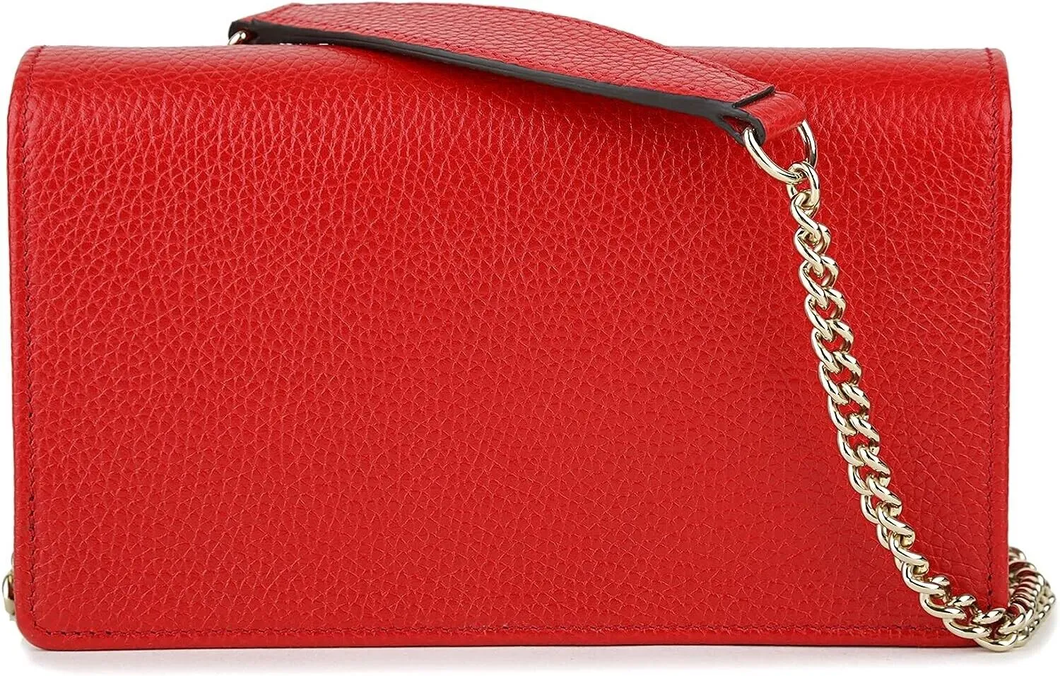 Gucci Soho Red GG Crossbody Wallet Leather Handbag Shoulder Purse Bag Italy NEW