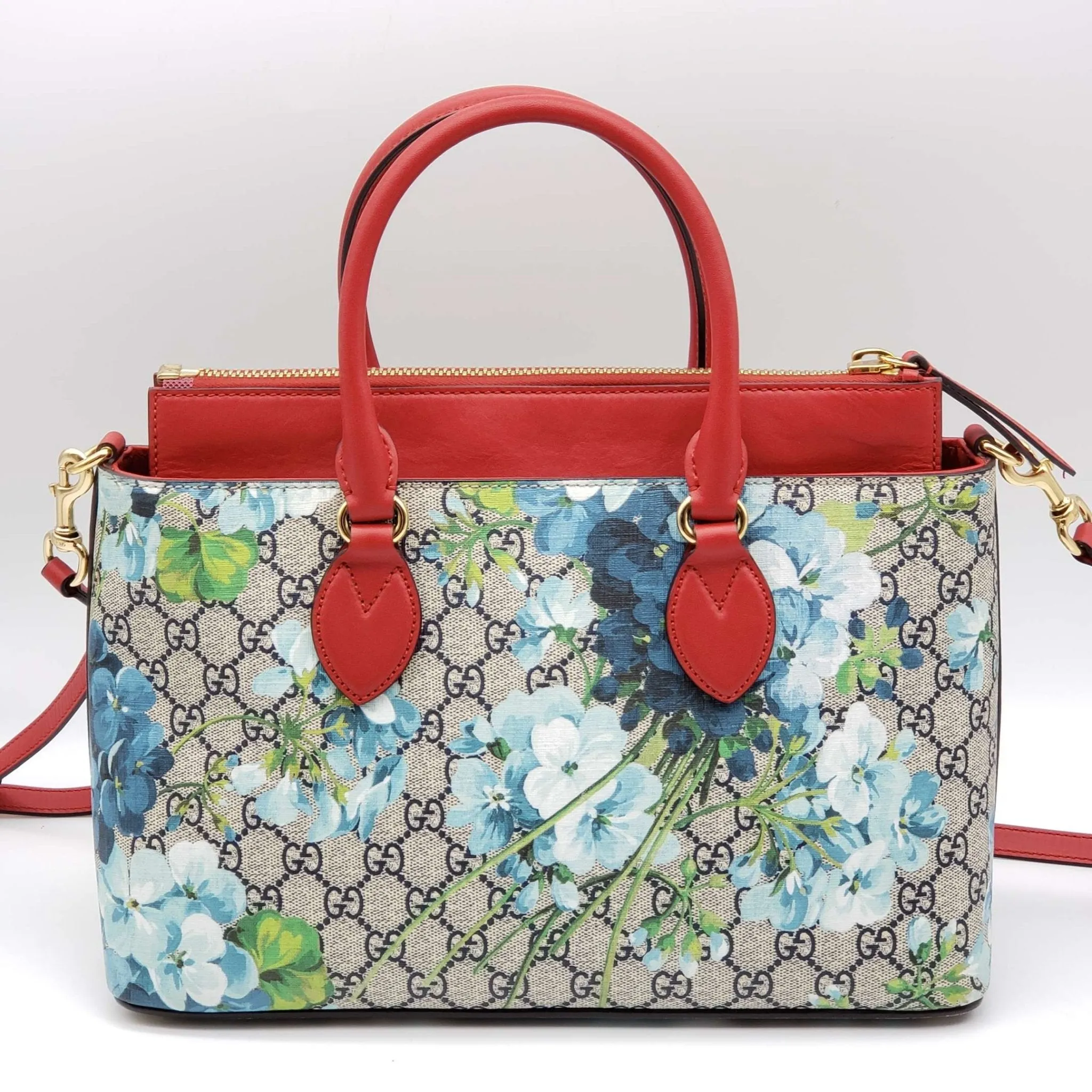 Gucci Supreme Floral Bloom Blue Hand Bag and Shoulder Bag
