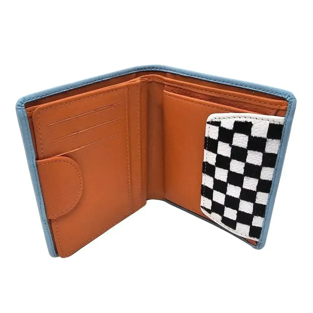 Gulf Leather Wallet in Gulf Blue