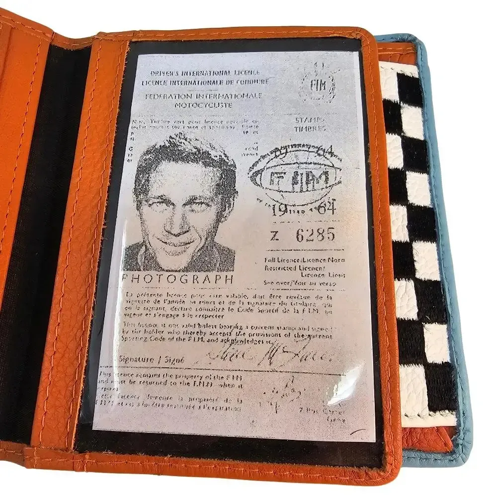 Gulf Leather Wallet in Gulf Blue