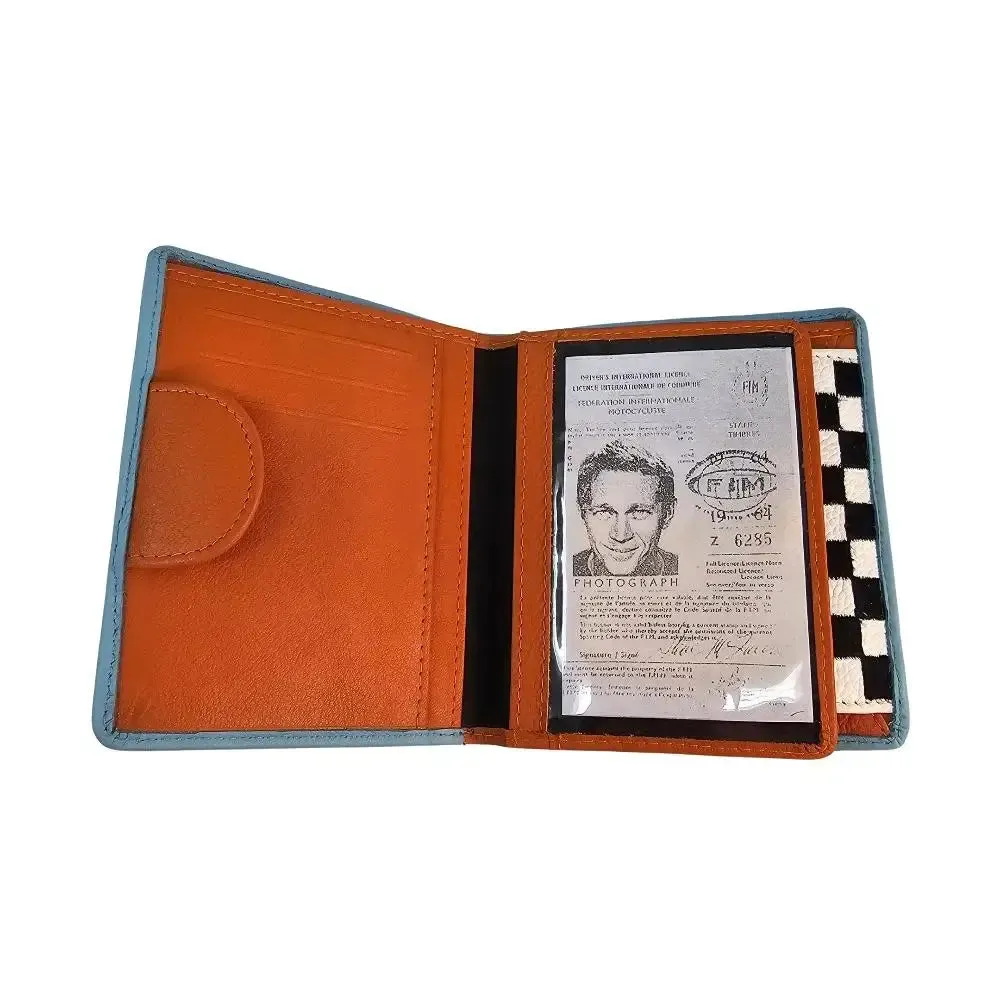 Gulf Leather Wallet in Gulf Blue