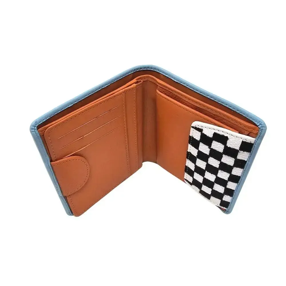 Gulf Leather Wallet in Gulf Blue