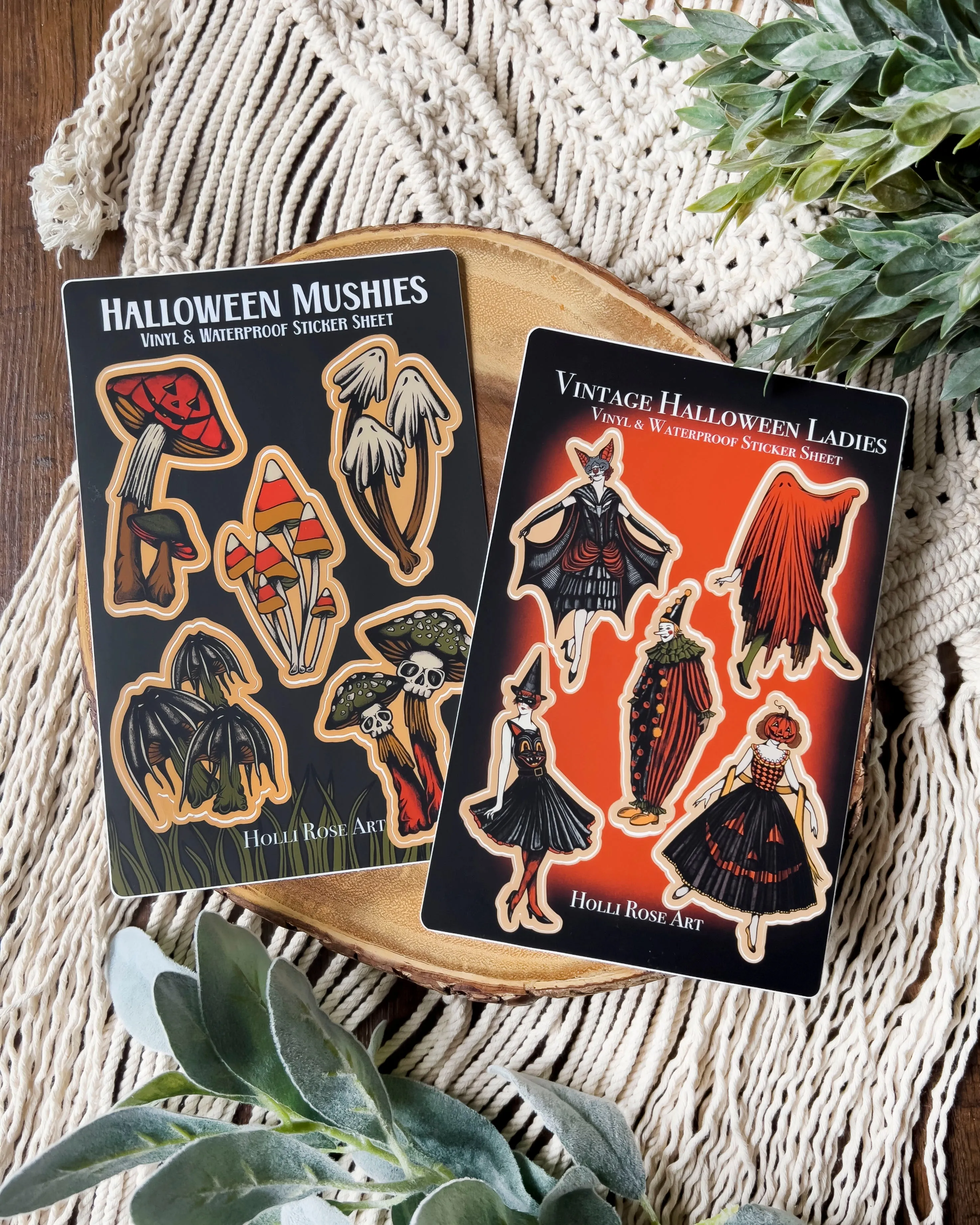 Halloween Mushrooms Sticker Sheet