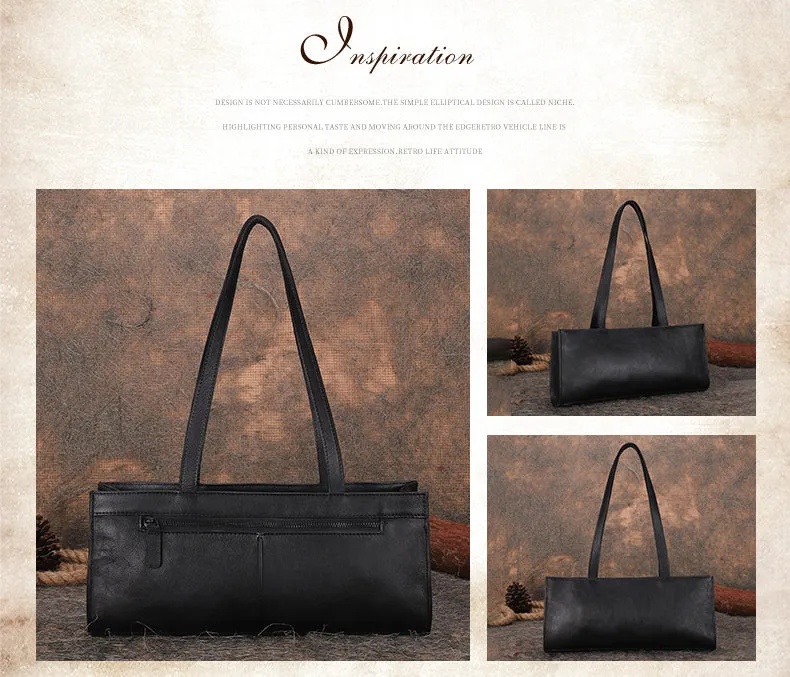 Handmade Purple Leather Womens Vintage Baguette Bag Best Baguette Shoulder Bag Crossbody Purses for Ladies