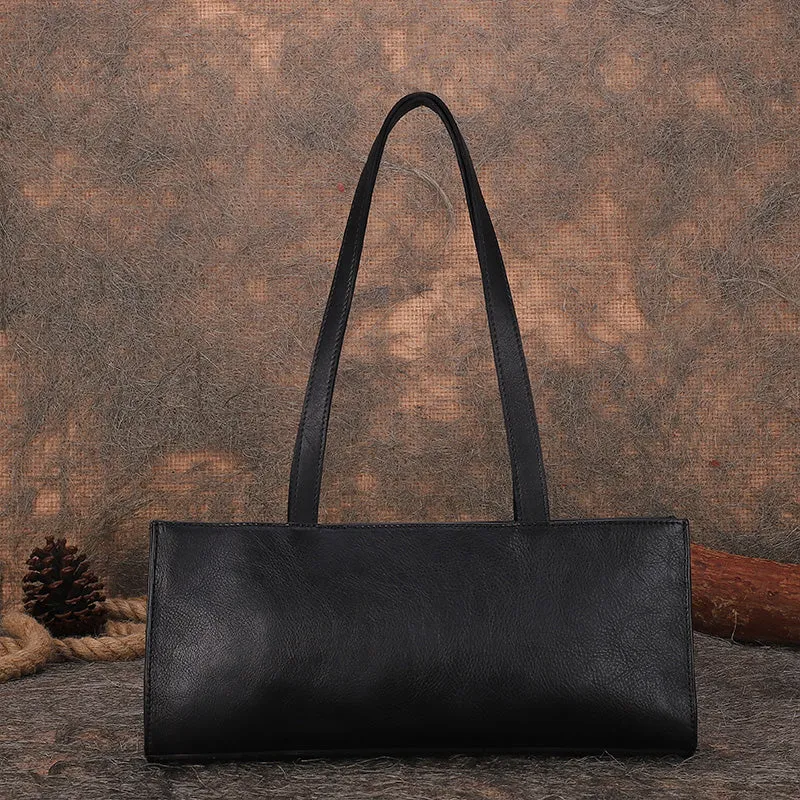 Handmade Purple Leather Womens Vintage Baguette Bag Best Baguette Shoulder Bag Crossbody Purses for Ladies