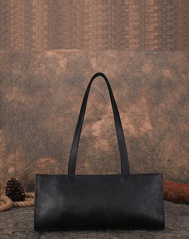Handmade Purple Leather Womens Vintage Baguette Bag Best Baguette Shoulder Bag Crossbody Purses for Ladies