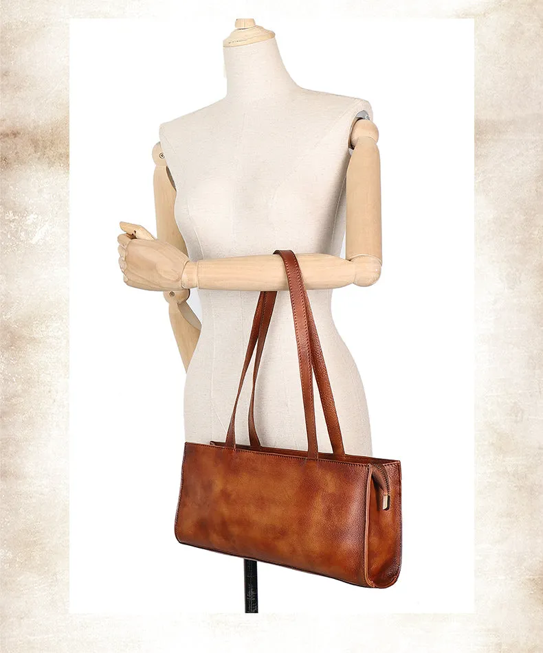 Handmade Purple Leather Womens Vintage Baguette Bag Best Baguette Shoulder Bag Crossbody Purses for Ladies