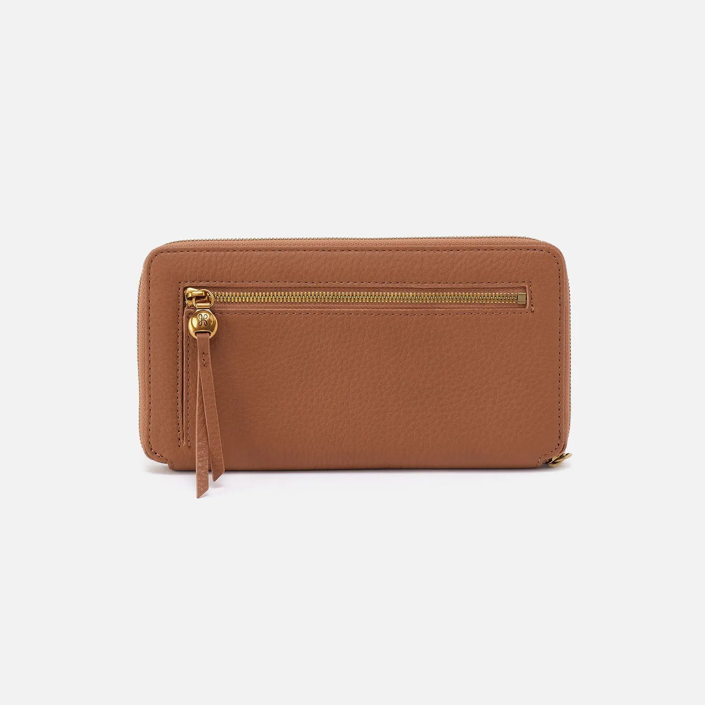 Hart Large Wallet In Pebbled Leather - Warm Honey