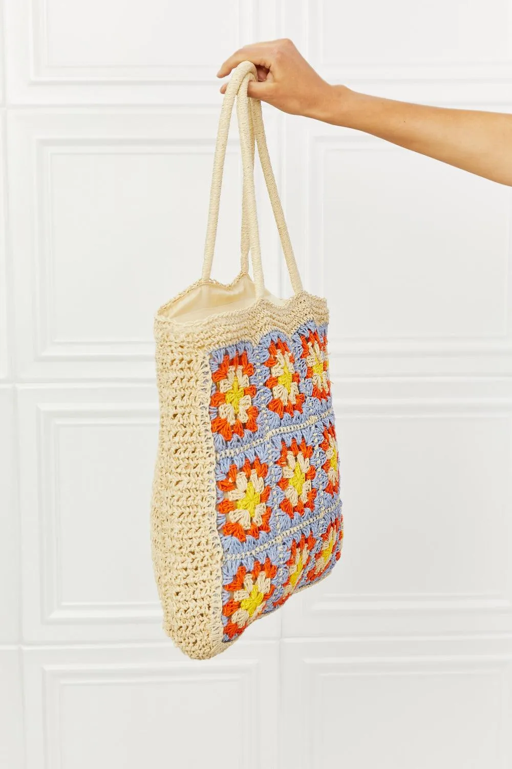 Hazel Blues® |  Fame Off The Coast Straw Tote Bag