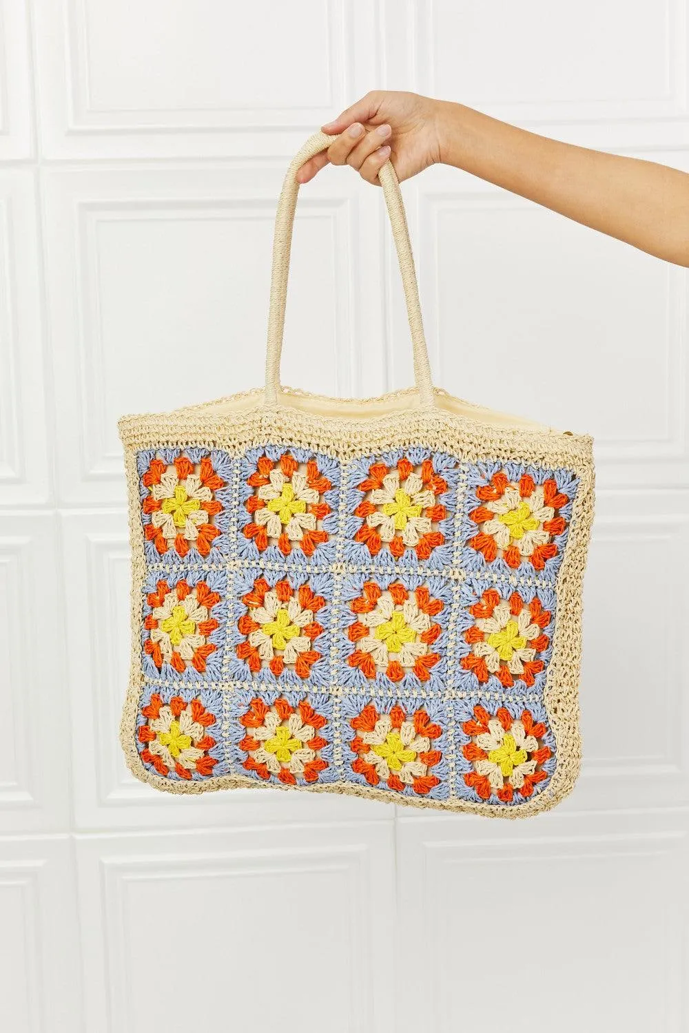 Hazel Blues® |  Fame Off The Coast Straw Tote Bag